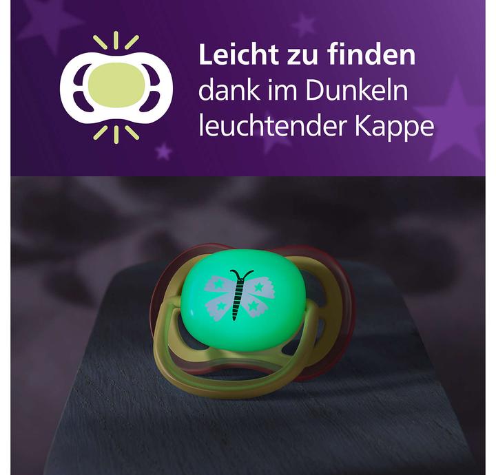 Image du produit Philips Avent Pacifier SCF376/25 ultra air nuit (2 x, jusqu'à 6 M.)