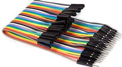 Actual product image Whadda Cable male to female 40-pin, 15 cm wire jumper