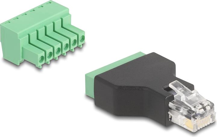 Produktbild Delock RJ12 Stecker zu Terminalblock Adapter 6 Pin 2-teilig
