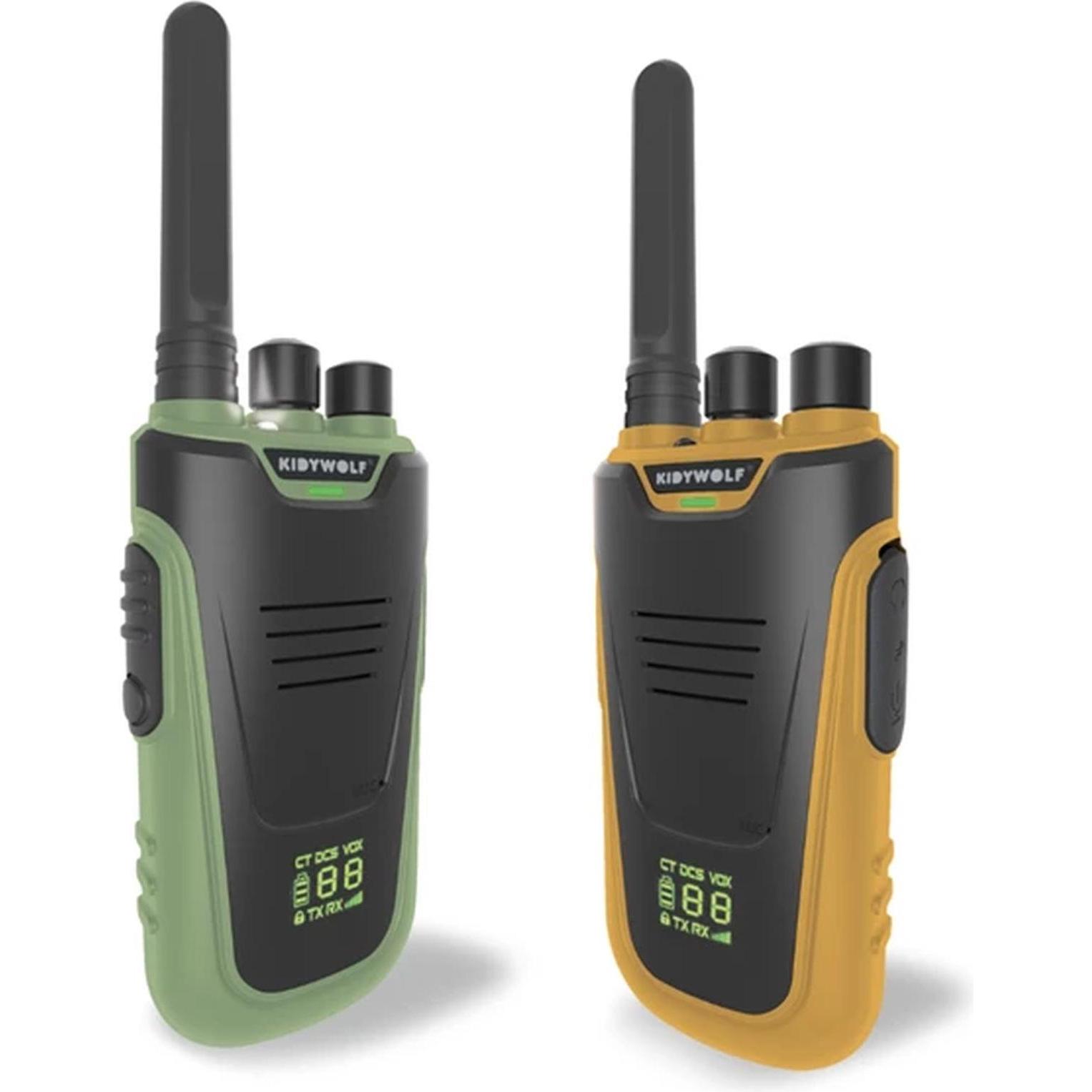 Kidywolf Walkie-talkie con torcia verde/arancione (6 km), Walkie-talkie, Arancia