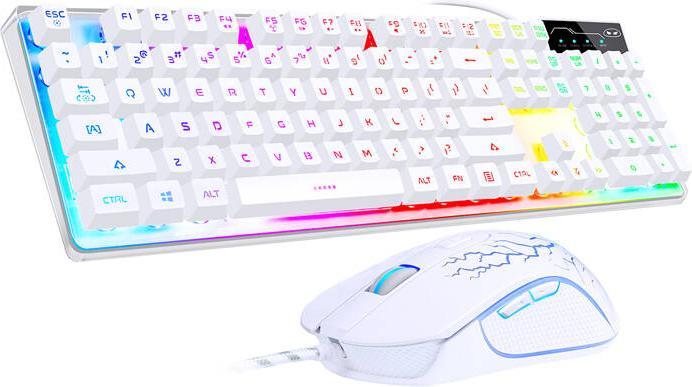 Actual product image MageGee K1 wired keyboard + mouse set (white) (US, Cable)