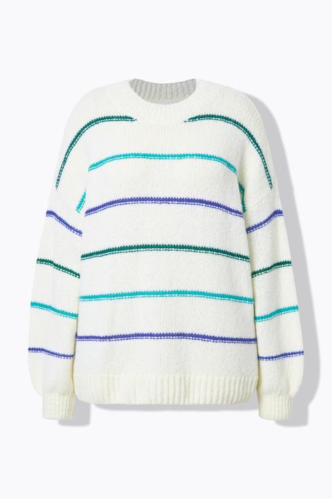 Produktbild Studio Untold Pullover, oversized, Grobstrick, Colorringel, Rundhals, Langarm (60)