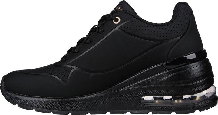 Actual product image Skechers Ladies Lace Up Shoes Sporty Rubber Sole Black (41)