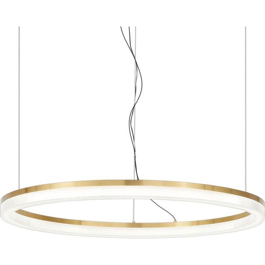 Ideal lux, Pendelleuchte, CROWN LED Pendelleuchte 42W ⌀800mm Messing warmweiss 314921 (4300 lm)