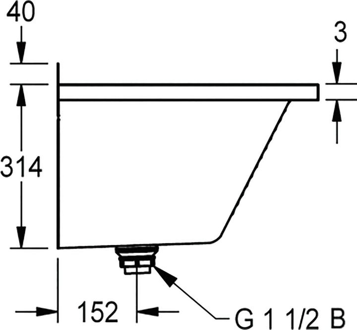 Produktbild Franke Wand-Ausgussbecken Ausgusswaschbecken, Ablauf rechts Spülbecken Edelstahl (500 mm, 750 mm)