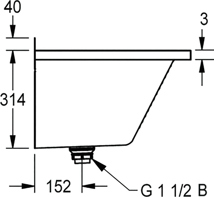 Produktbild Franke Wand-Ausgussbecken Ausgusswaschbecken, Ablauf rechts Spülbecken Edelstahl (500 mm, 750 mm)