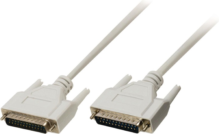 Actual product image Valueline Serial cable D-Sub male 25-pin - D-Sub male 25-pin 3.00 m Ivory (3 m, VGA)