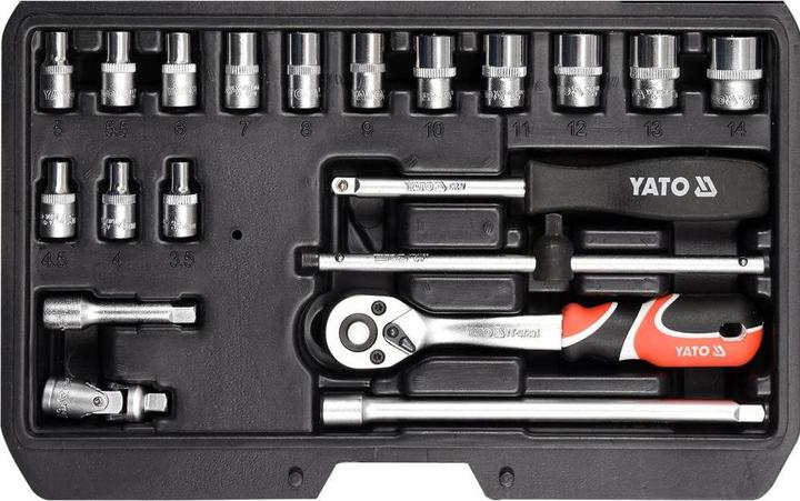 Actual product image Yato Spanner set 20 pcs. 1/4 14491