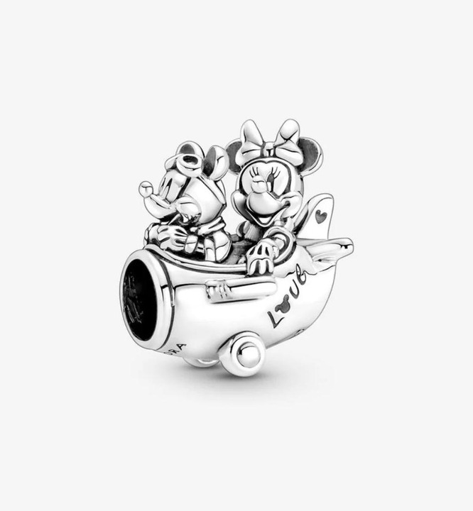 Image du produit Pandora Charm Disney Mickey Mouse & Minnie Mouse avion (Argent sterling 925)