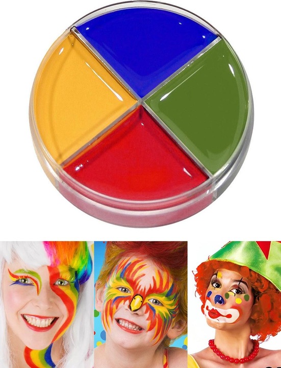 Produktbild Maskworld Creme Schminke rot-blau-gelb-grün Fasching Make-up 15ml