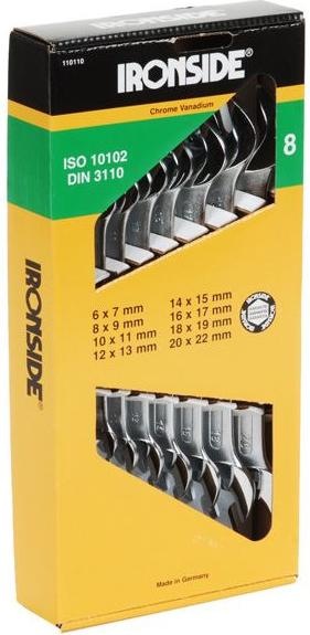 Actual product image Ironside Open-end wrench set Irons. 8tlg (11 mm, 13 mm, 18 mm, 20 mm, 14 mm, 22 mm, 12 mm, 16 mm, 19 mm, 10 mm, 17 mm, 15 mm)