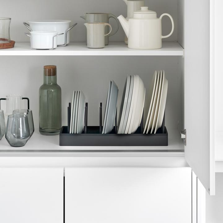 Actual product image Yamazaki Width-adjustable pot & pan organiser