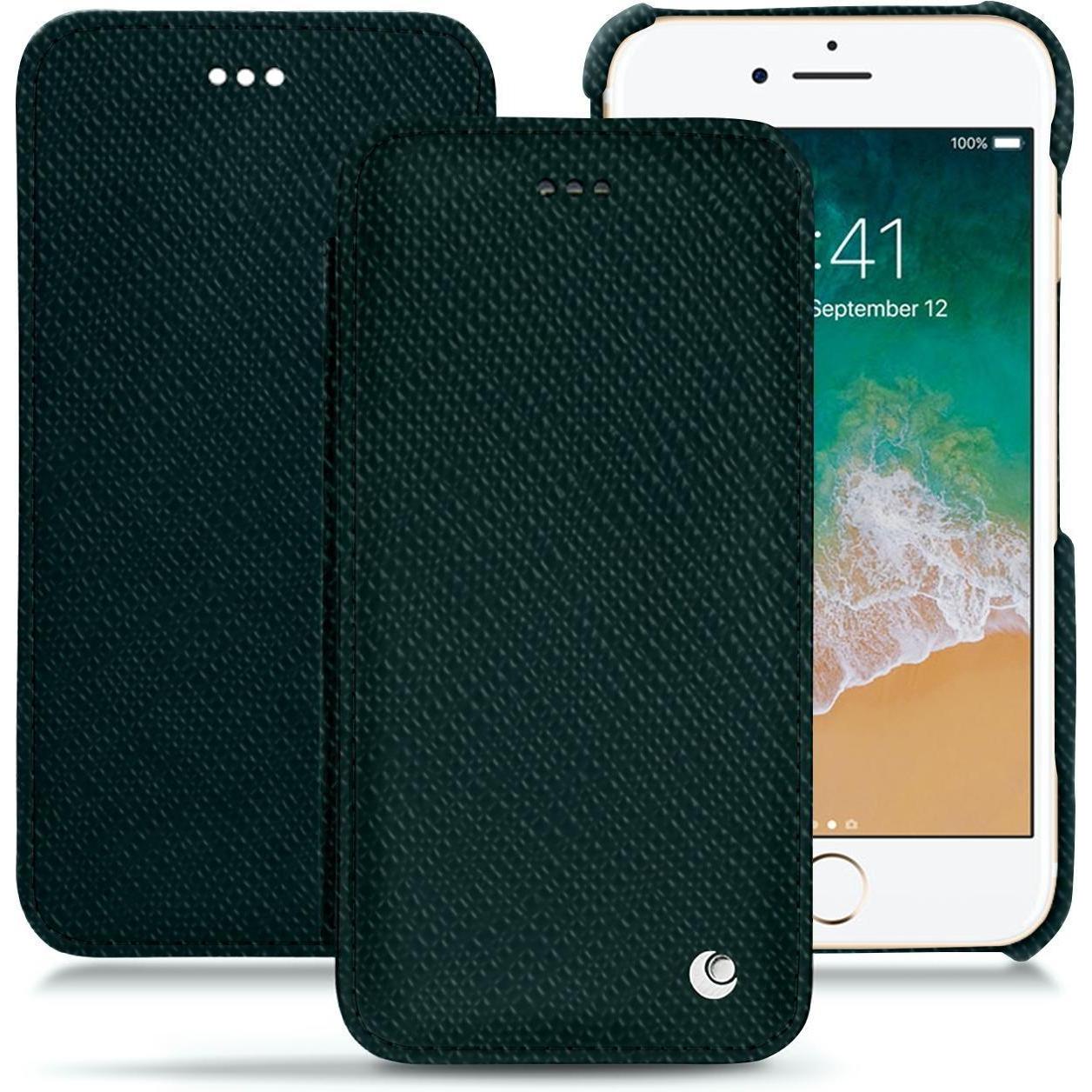 Thumbnail - Noreve Lederschutzhülle horizontal (Apple iPhone 7), Smartphone Hülle, Grün