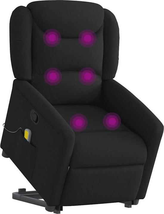 Produktbild VidaXL Massagesessel mit Aufstehhilfe Schwarz Stoff