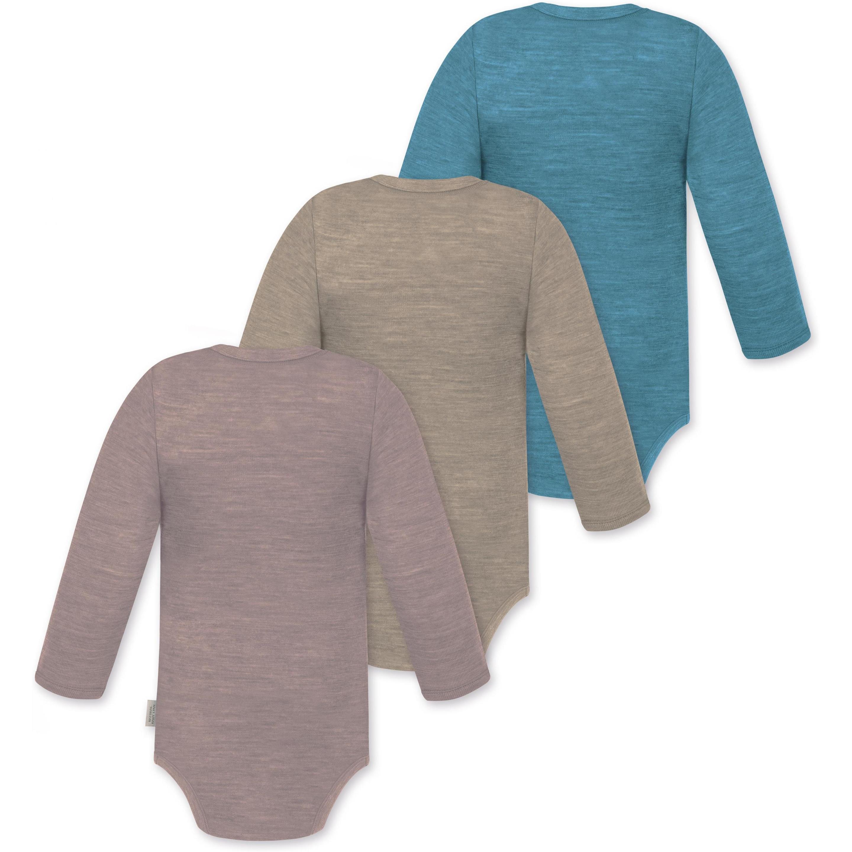 Thumbnail - Normani, Herren, Body, 3er Pack Baby Merino Langarmbody „Tuai" - 9403, Blau, (86)