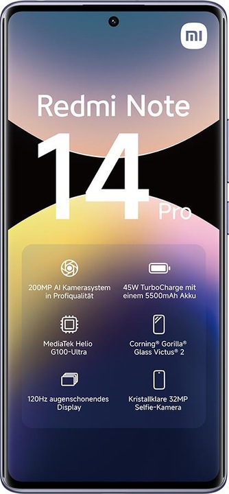 Image du produit Xiaomi Redmi Note 14 Pro (512 Go, Pourpre Aurora, 6.67")