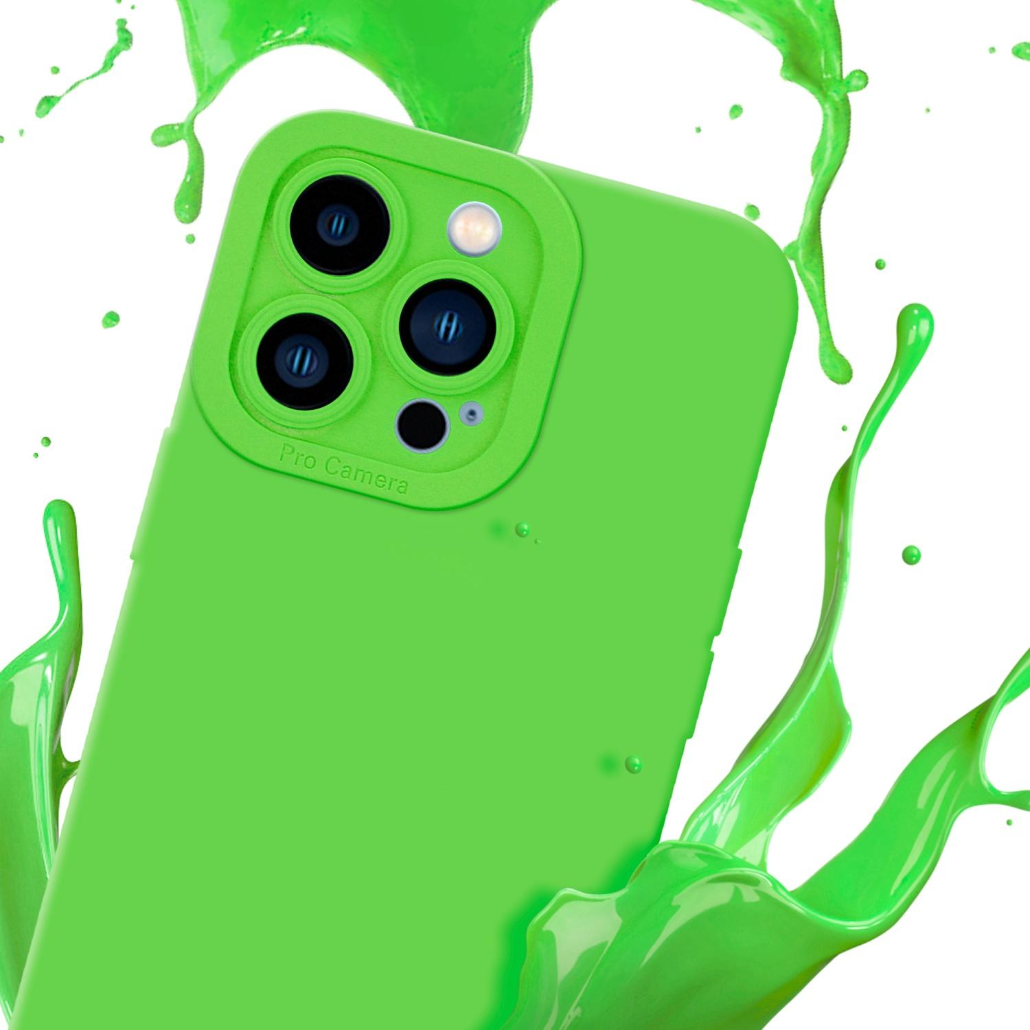 Thumbnail - Cadorabo Hülle für Apple iPhone 12 PRO MAX im TPU Fluid LM162 Style (Apple iPhone 12 Pro Max), Smartphone Hülle, Grün