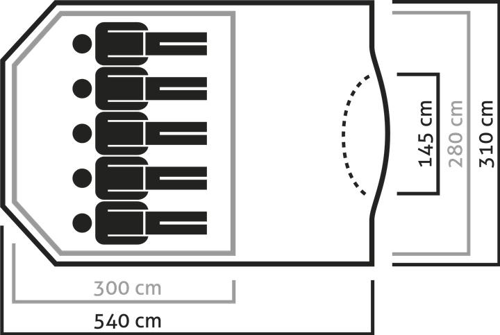 Produktbild Salewa Alpine Lodge V (Kuppelzelt, 9.30 kg, 5 Personen)