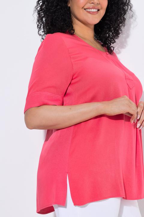 Image du produit Ulla Popken Blouse, tombé fluide, manches courtes (46, 48)