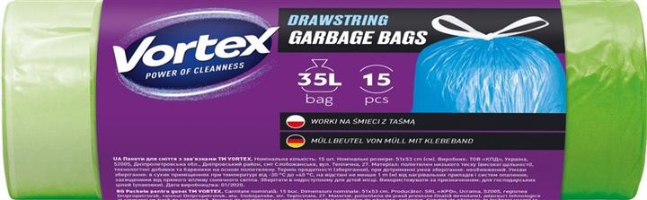 Staples Bags Garbag Vortexdrawstr Gren 35l 15pc (15 x, 35 l)