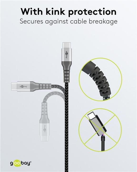 Produktbild Goobay USB C – USB C (1 m, USB 2.0, 60 W)