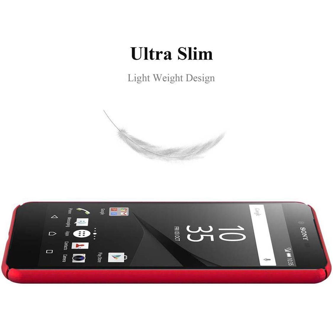 Thumbnail - Cadorabo Hard Cover Matt Metall Cover (Sony Xperia Z5 Premium), Smartphone Hülle, Rot