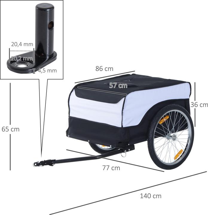 Actual product image Homcom Transport trailer for bicycle