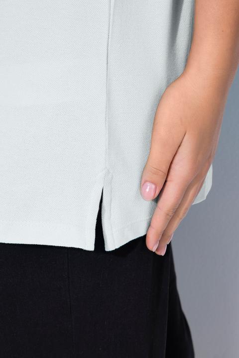 Immagine prodotto Ulla Popken Maglia polo in piqué con abbottonatura con nastro di velluto e mezze maniche (50, 52)