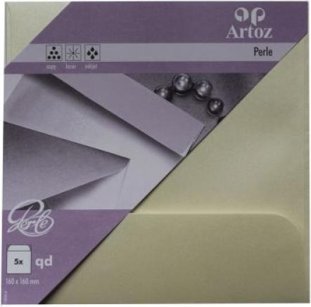 Produktbild Artoz Perle Kuverts ivory (16 x 16 cm, 5 x)