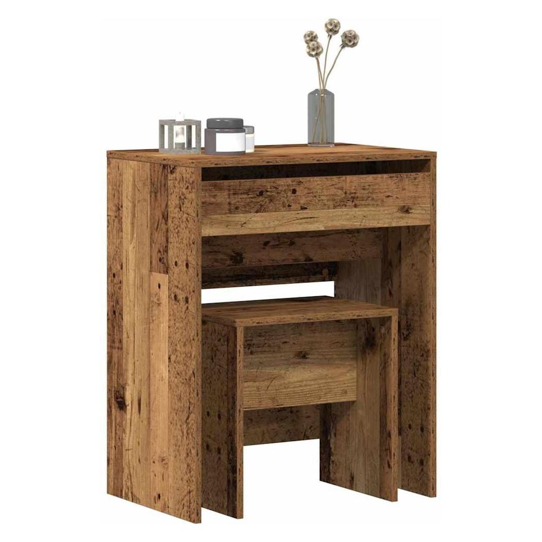 Ensemble Coiffeuse Noir – 74,5 X 40 X 141 Cm – Meuble Lavabo Avec Miroir