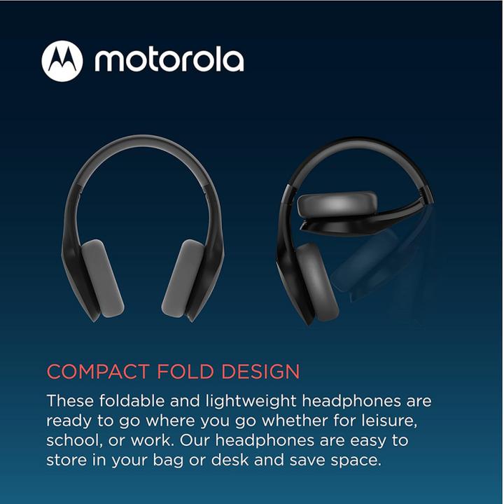 Produktbild Motorola Moto XT 500 Kopfhörer Kabellos Kopfband Anrufe/Musik Bluetooth Schwarz (Keine Geräuschunterdrückung, 25 h, Kabellos)