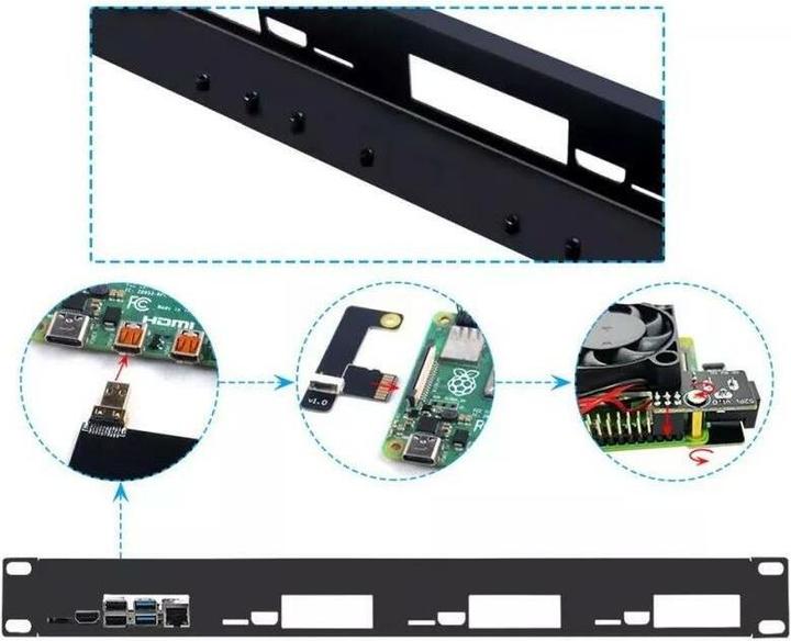 Produktbild Raspberry Pi U1 Rack Server Bracket for 5