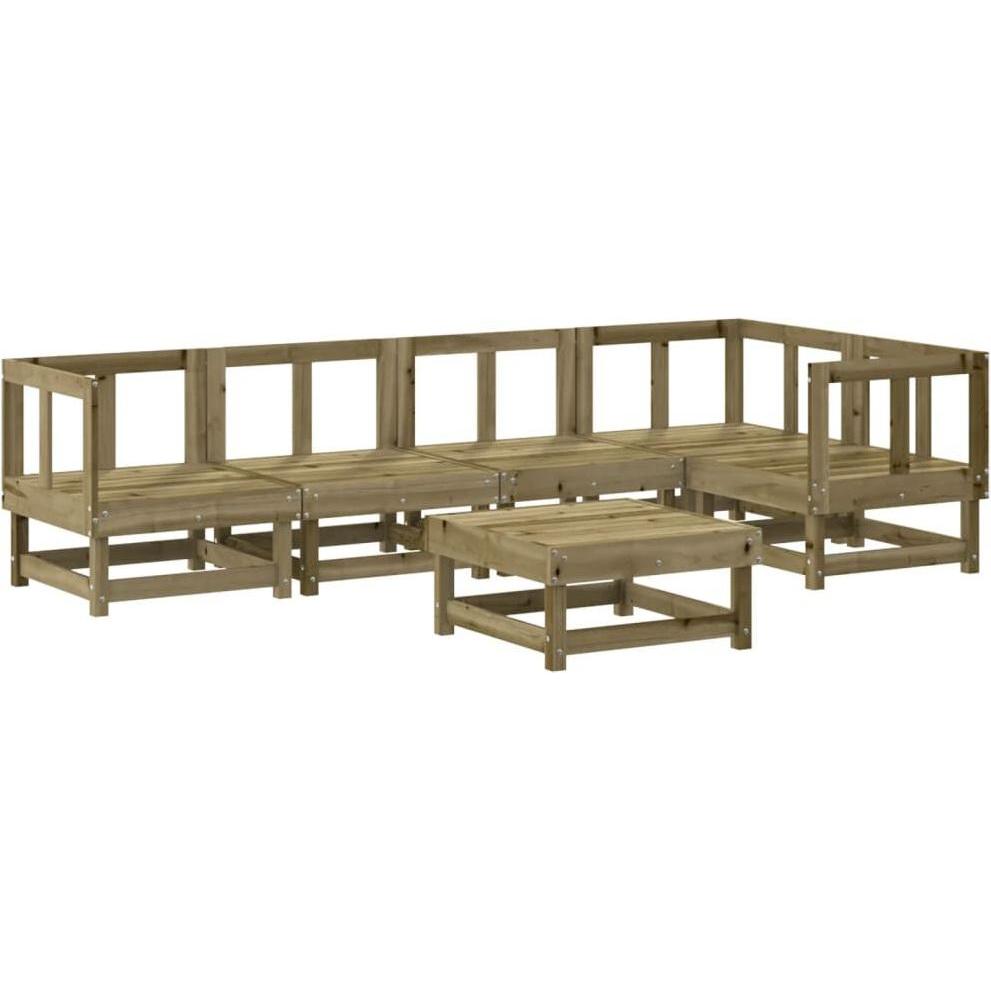 VidaXL, Gartenlounge, 6-tlg. Garten-Lounge-Set Imprägniertes Kiefernholz