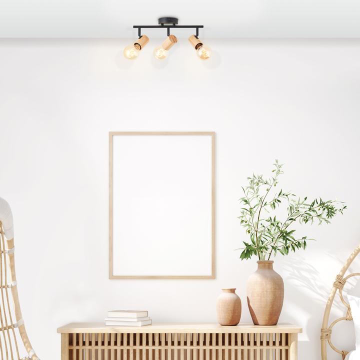 Produktbild Brilliant Kerry Spotrohr 3-flammig schwarz/holz Metall/Bambus 3x A60, E27, 40 (E27)