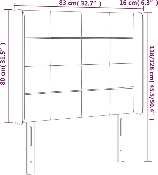 Actual product image vidaXL Kylee (83 x 16 x 128 cm)