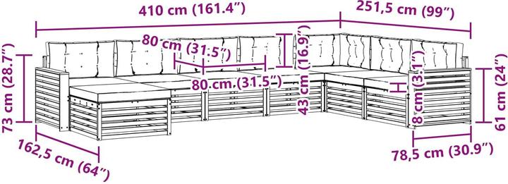 Produktbild vidaXL Outdoor-Sofa