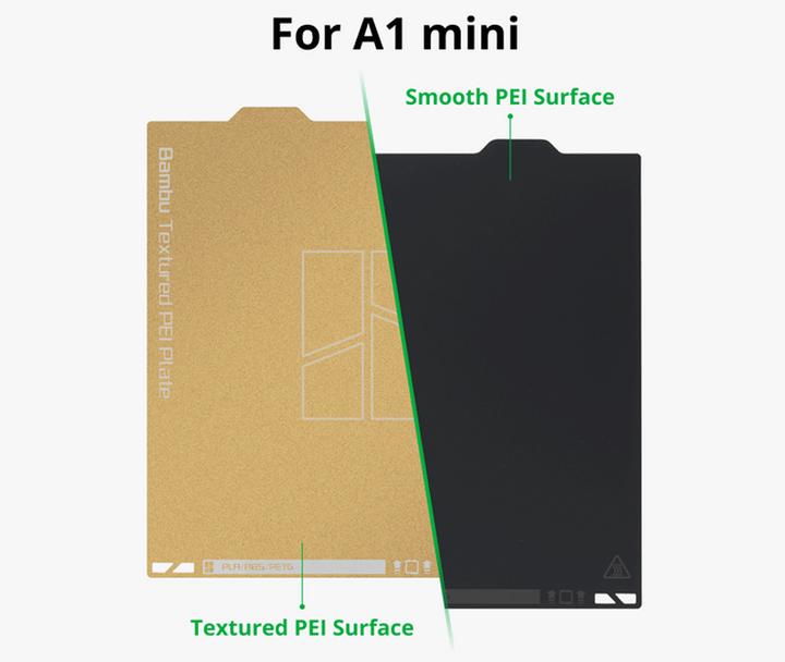 Actual product image Bambu Lab Dual-Texture PEI Plate - A1 Mini (Printing bed)