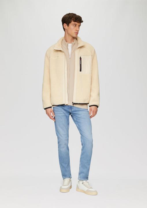 Image du produit s.Oliver Strickjacke Strukturierte Strickjacke mit Logo-Patch (XXL)