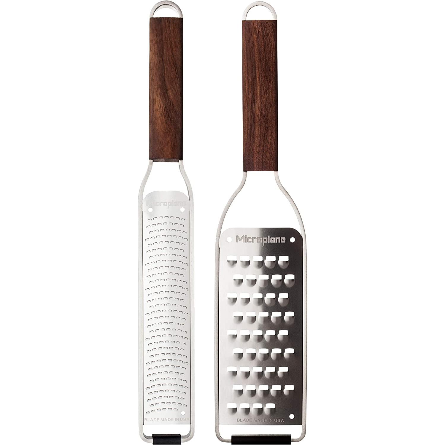 Microplane Master Set 43320 + 43308, Küchenreibe, Silber, Braun