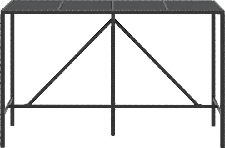 Produktbild vidaXL Bartisch mit Glasplatte (180 x 70 x 110 cm)