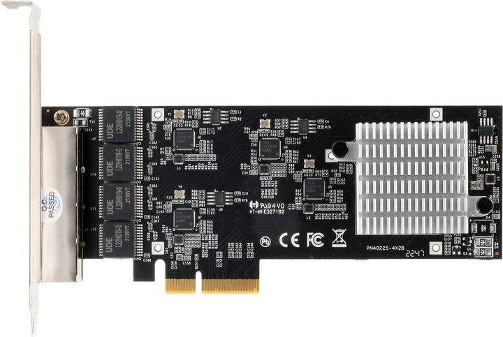 Actual product image Exsys PCI-E Card Ethernet 4x 2.5 Gbit/s (Intel) (PCI-E x4)