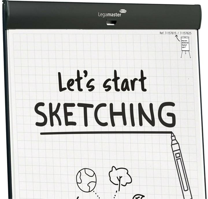Productafbeelding Legamaster SKETCH PRO mobiles Flipchart Rundfuss