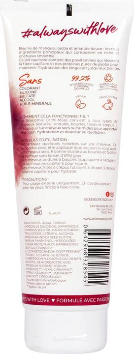 Immagine prodotto Les Secrets de Loly Frullati Lichi Mure Lait Capillaire (250 ml)