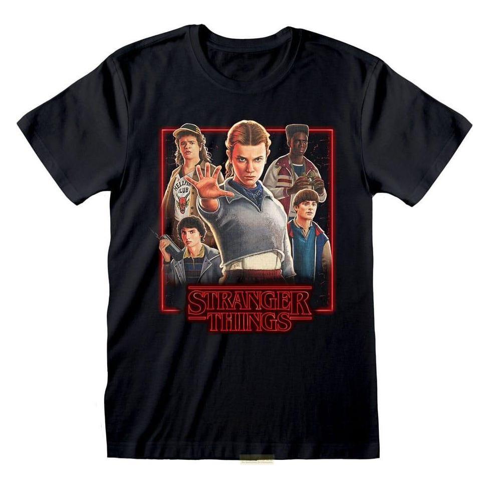 Heroes Inc, Mannen, T-shirts, Stranger Things T-Shirt Characters In Glowing Box Grösse L, Veelkleurig, (L)