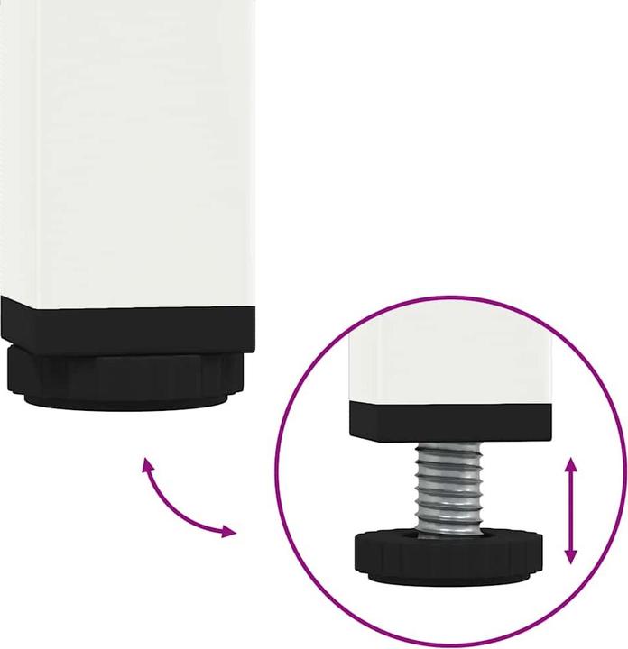 Produktbild vidaXL TV Schrank Fernsehtisch Fernsehschrank Lowboard Weiss Kaltgewalzter Stahl (39 x 39 x 43.5 cm)