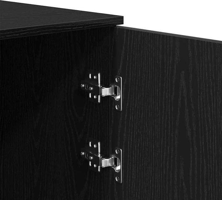 Produktbild vidaXL Lagerschrank Schwarz 50x45x103,5 cm Holzwerkstoff Schrank Aktenschrank (45 x 50 x 103.50 cm)