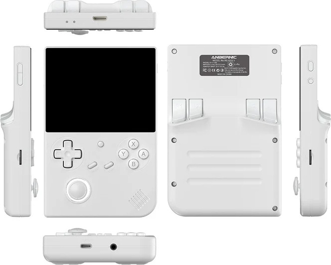 Actual product image Anbernic RG 40XXV 64GB Retro Gaming Handheld Console with RGB Joystick (white) - 5000+ Compatible Games
