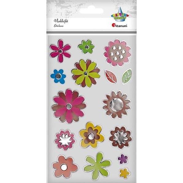 Titanum, Sticker, Folienaufkleber, Blumen, Mix, 16 Stk.