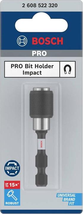 Actual product image Bosch Professional Zubehör PRO Quick Change Bit Holder Impact, 60 mm (1/4")