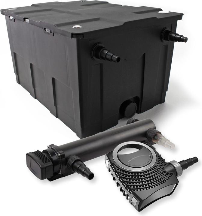 SunSun Teichfilter Set 1 Kammer Filter 60000l 36W UVC Klärer NEO10000 80W Pumpe Teich